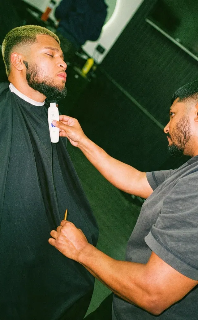 A beard shaped at Cutting Edge